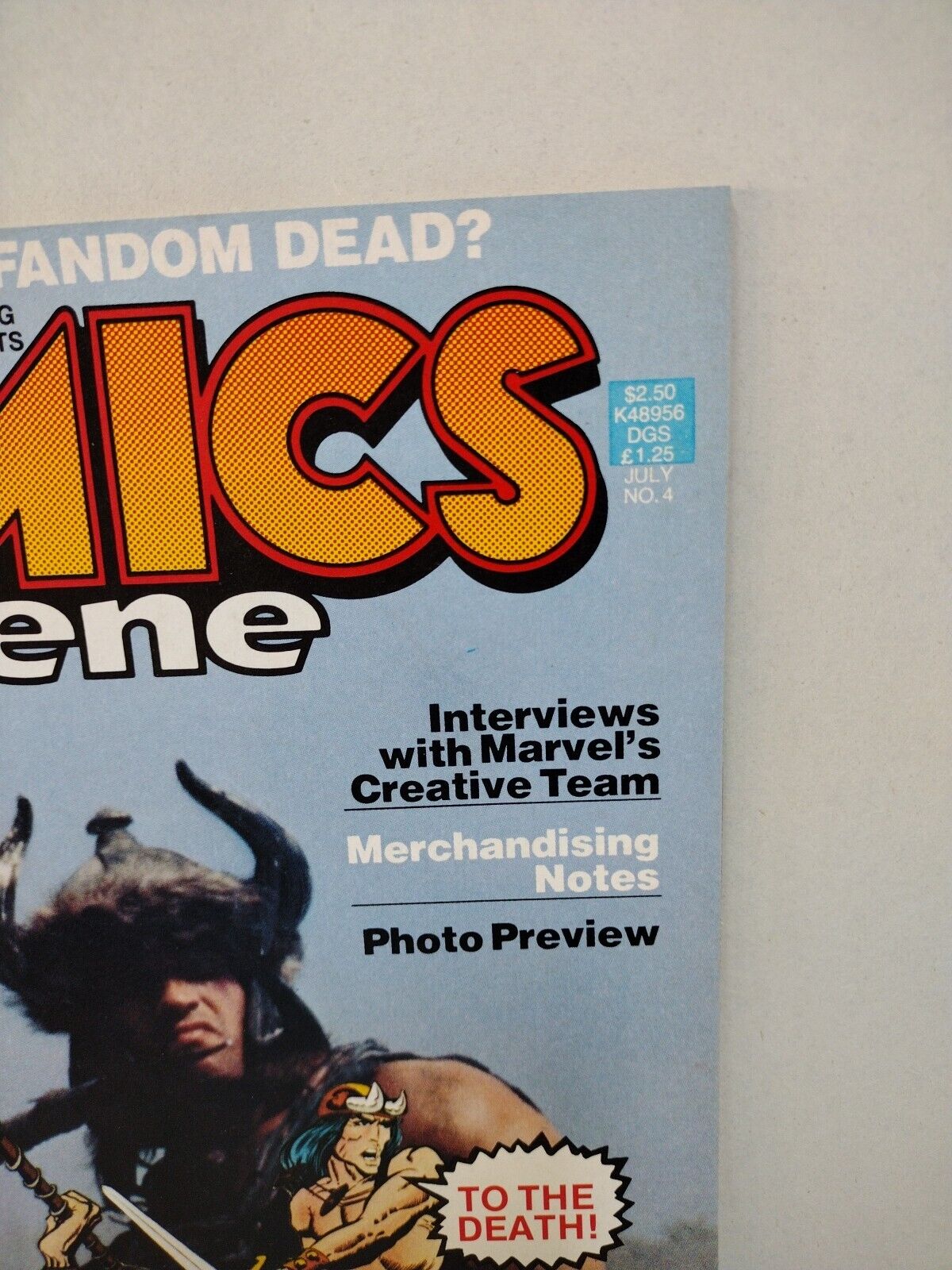 Comics Scene #4 (1982) Starlog Magazine Schwarzenegger Conan Cover VF