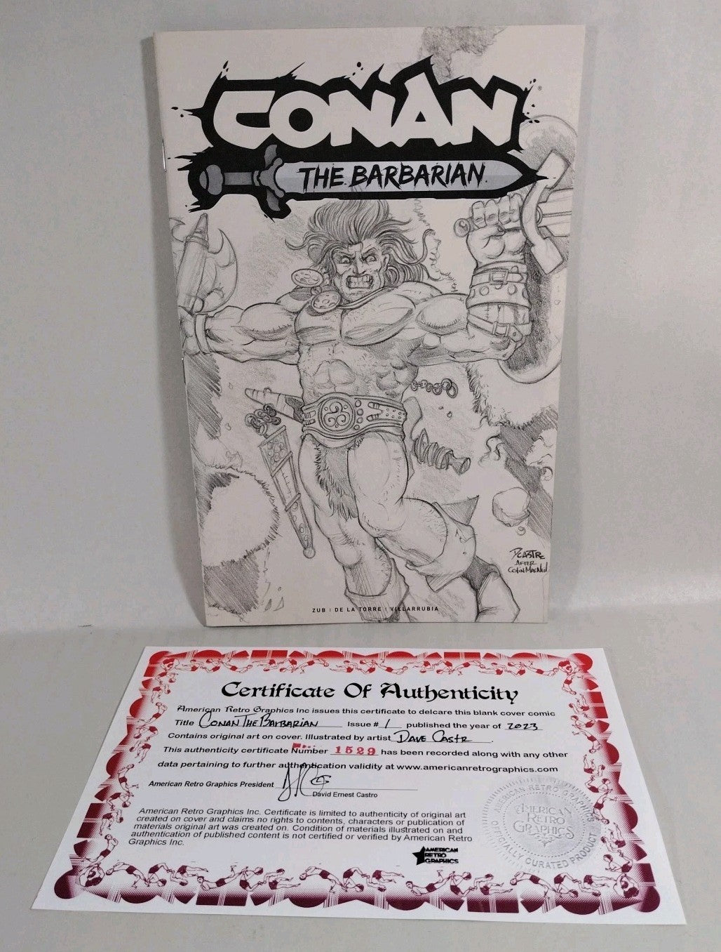 Conan #1 (2023) Titan Comic Sketch Cover Variant W Original Dave Castr Art