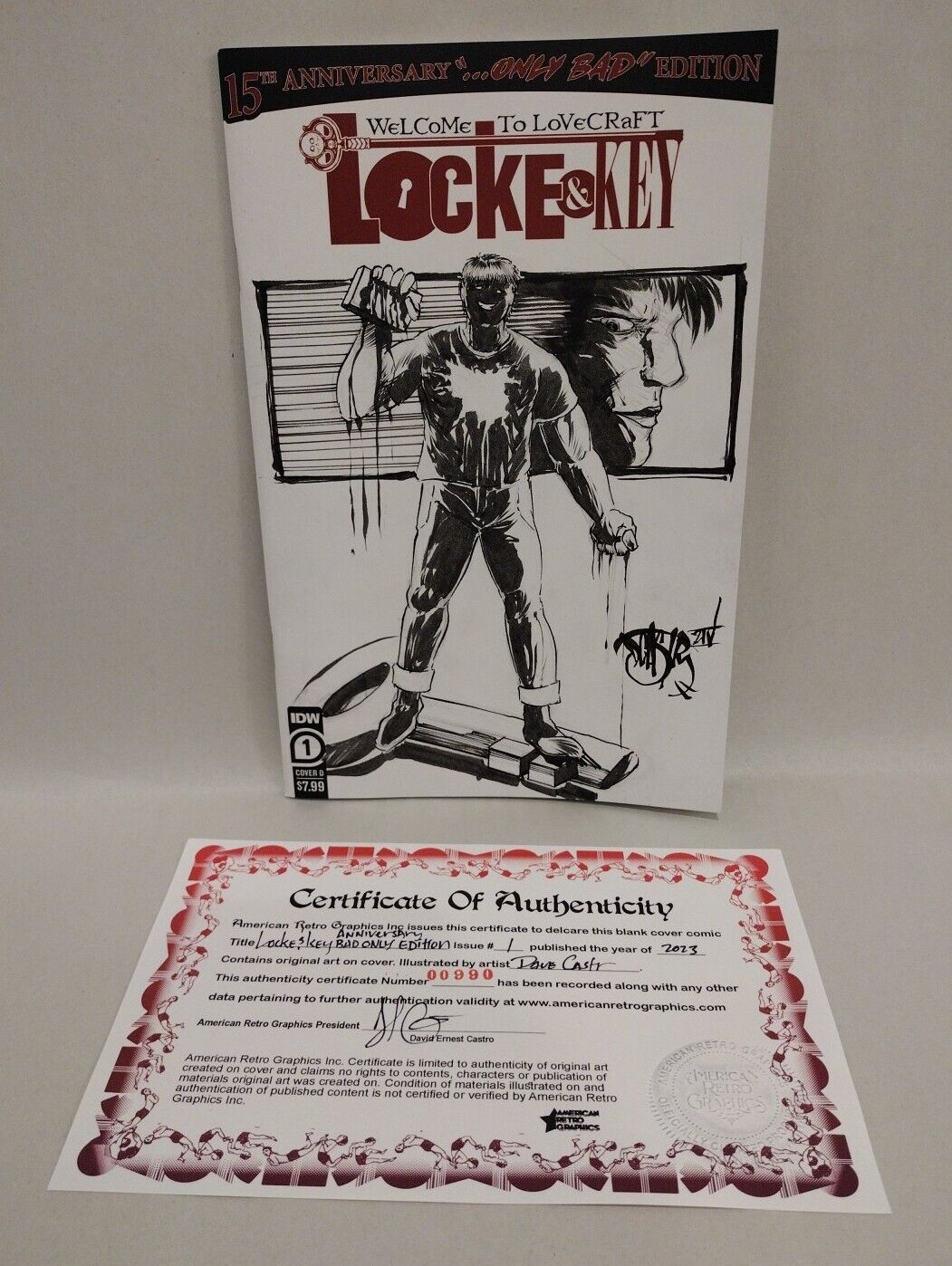 Locke And Key #1 (2023) Anniversary Ed Sketch Cover W Original Dave Castr Art