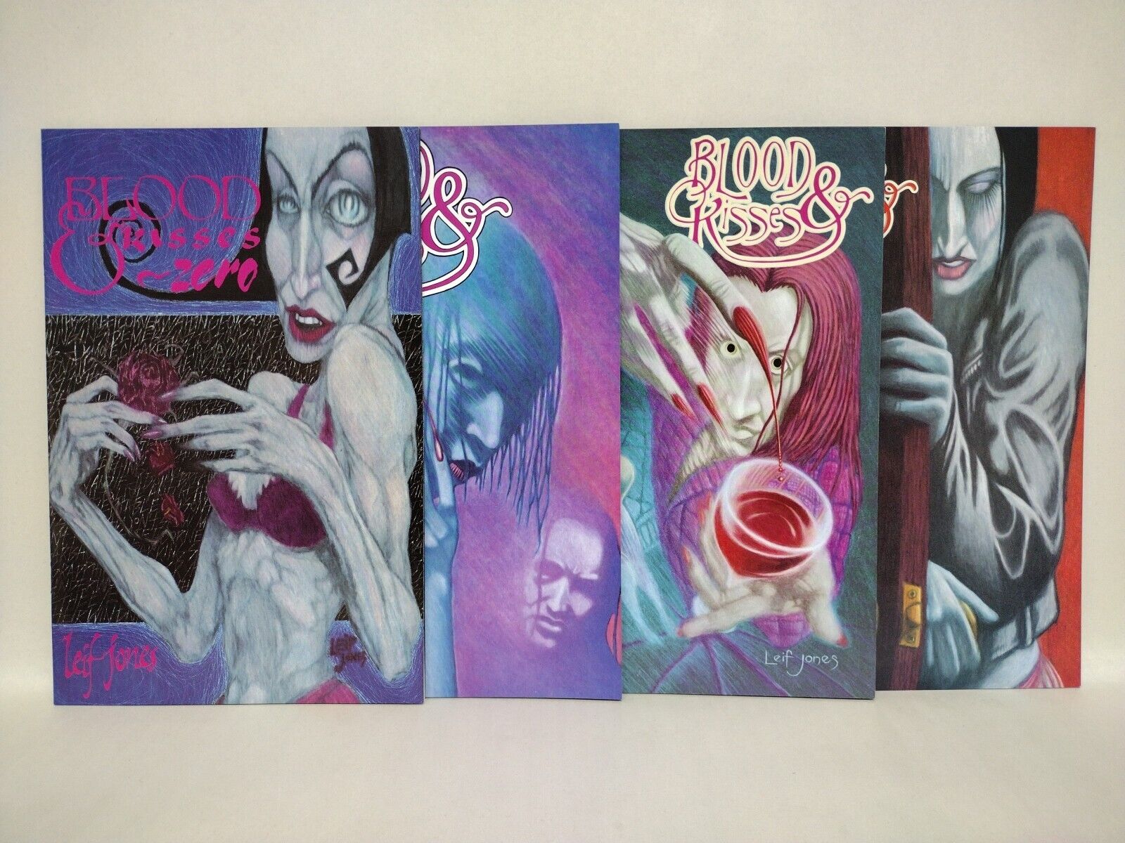 Blood And Kisses (1993) Complete Fantaco Vampire Comic Set #0 1 2 3 Lief Jones