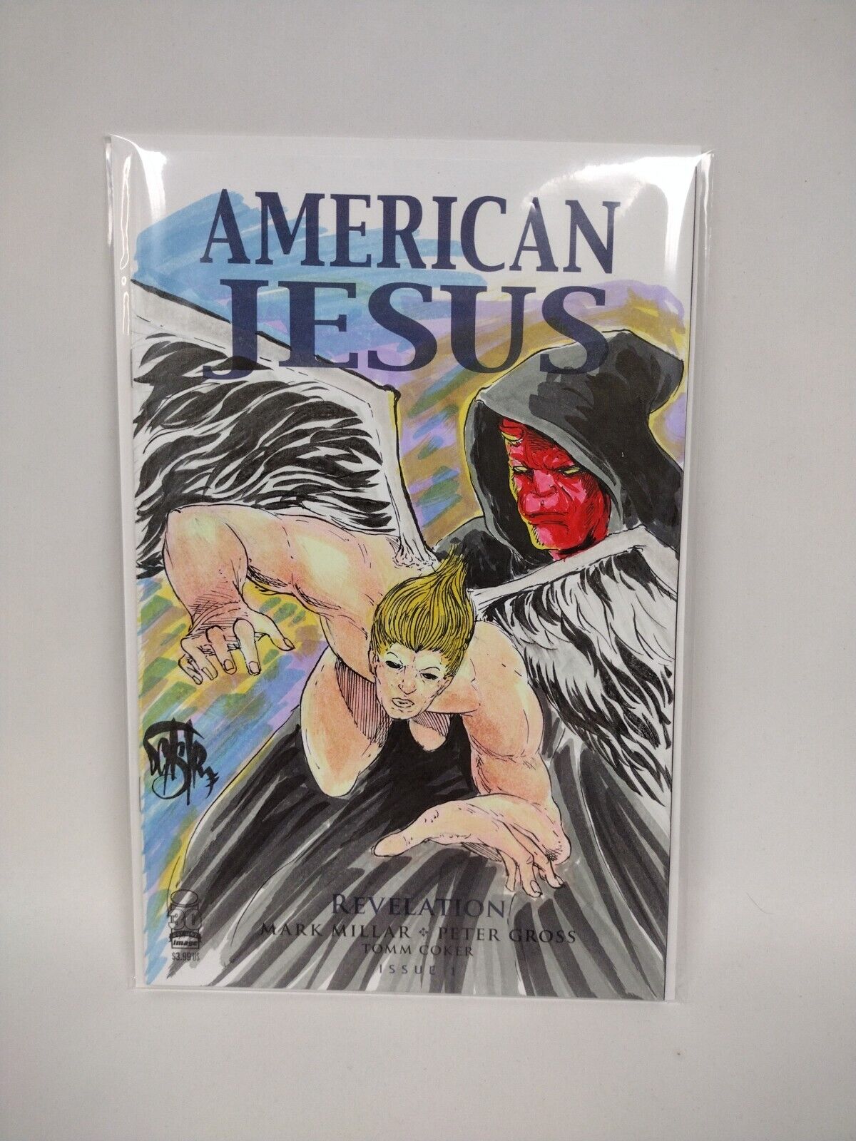 AMERICAN JESUS: REVELATION #1 Blank Cover Variant Original DCastr Art COA