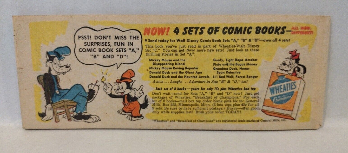 Mickey and the Stagecoach Bandits #C-6 (1951) Disney General Mills Mini Comic