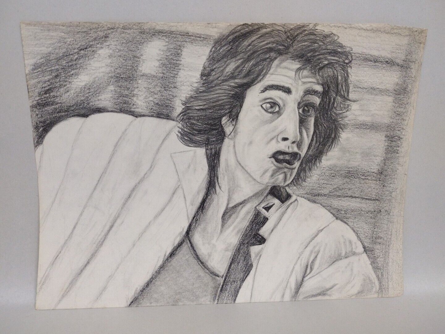 Original Mick Jagger Graphite Pencil On Paper Illustration 9 X 12" Unsigned