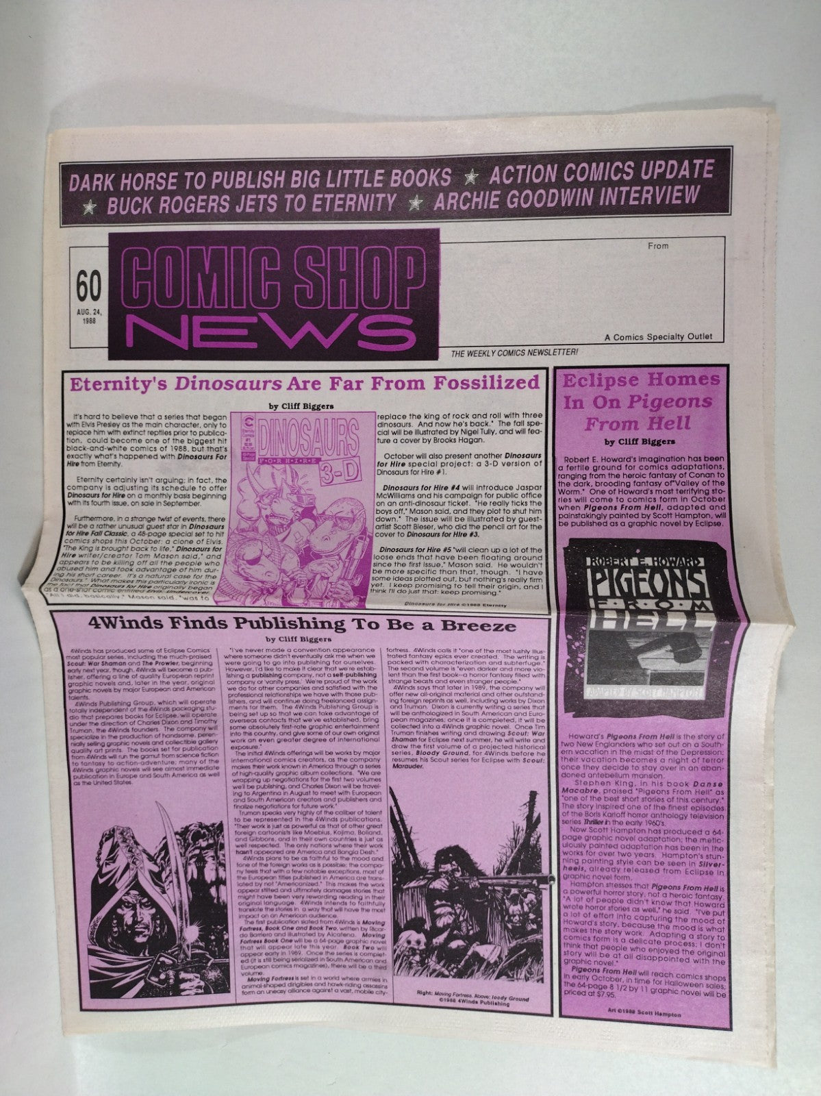 Comic Shop News #60 (1988) August 24th Newsletter Something Strange Continuity