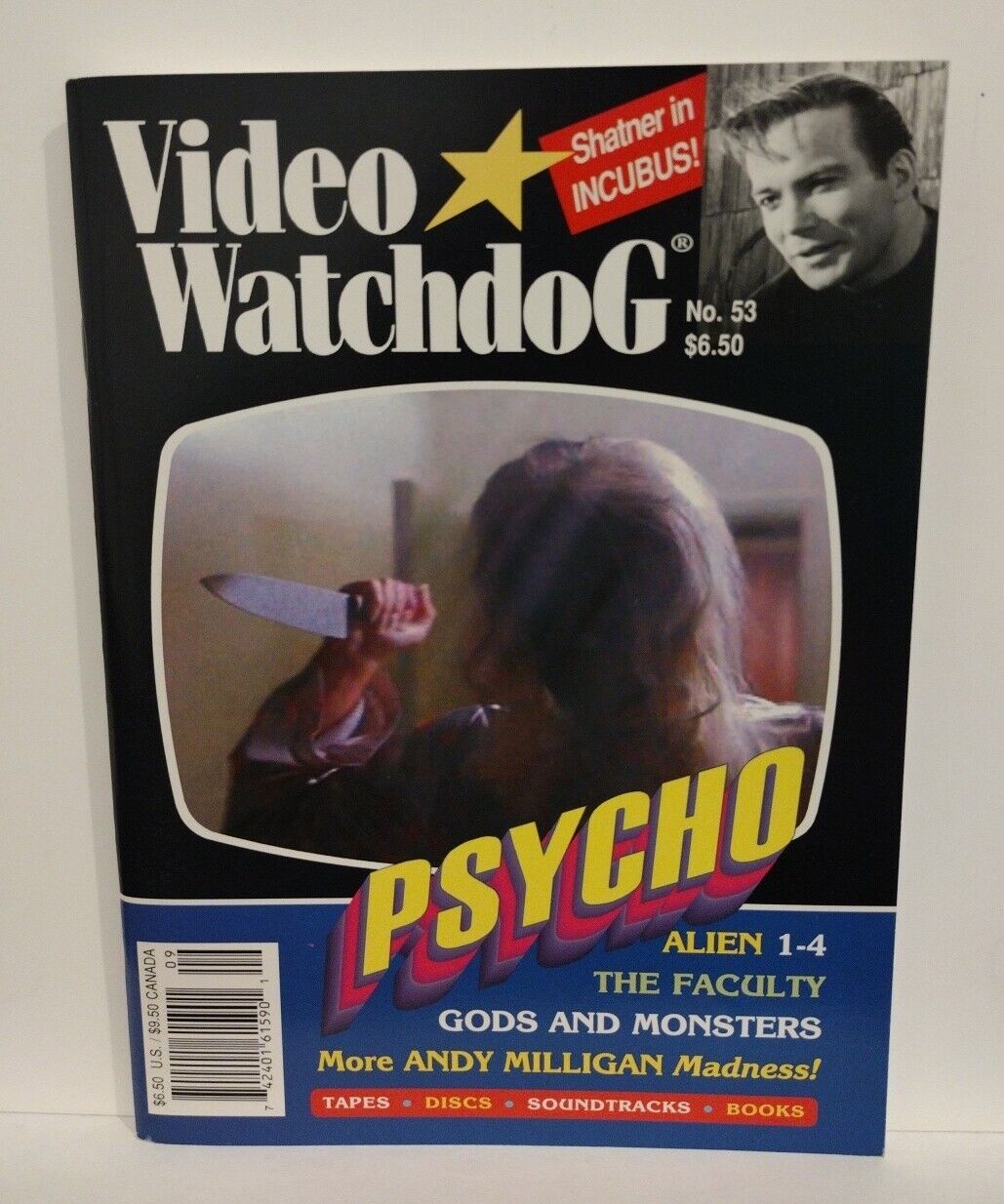 Video Watchdog Magazine #53 (1999) Psycho Alien Leslie Stevens Incubus 