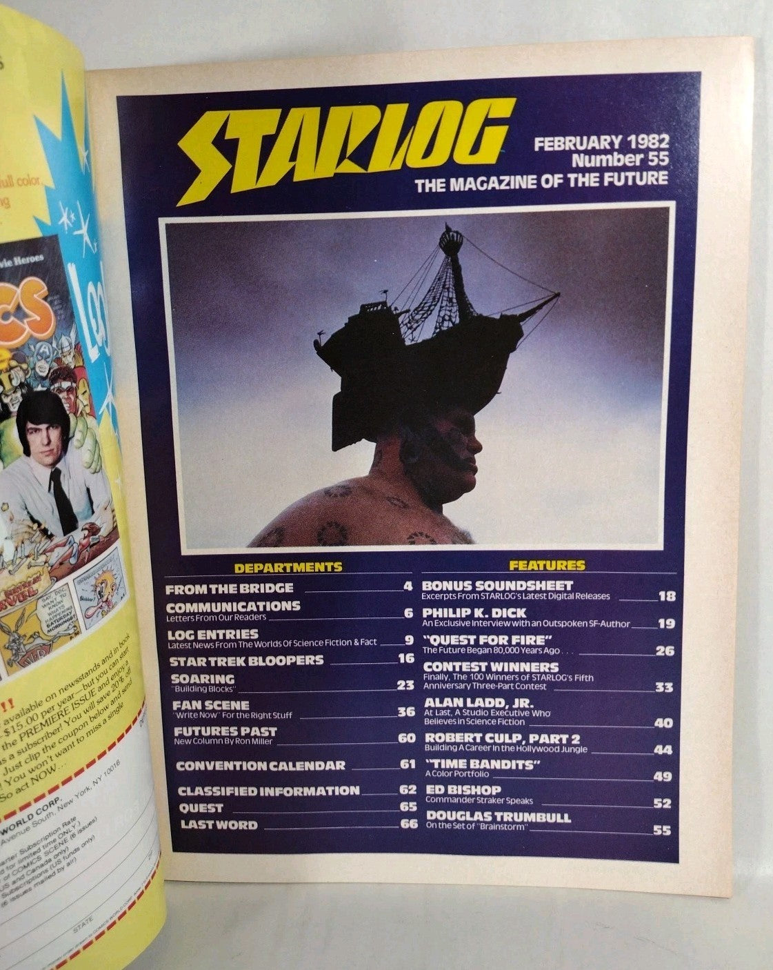Starlog Magazine #55 (1982) W Avengers Record Philip K Dick Bladerunner VF