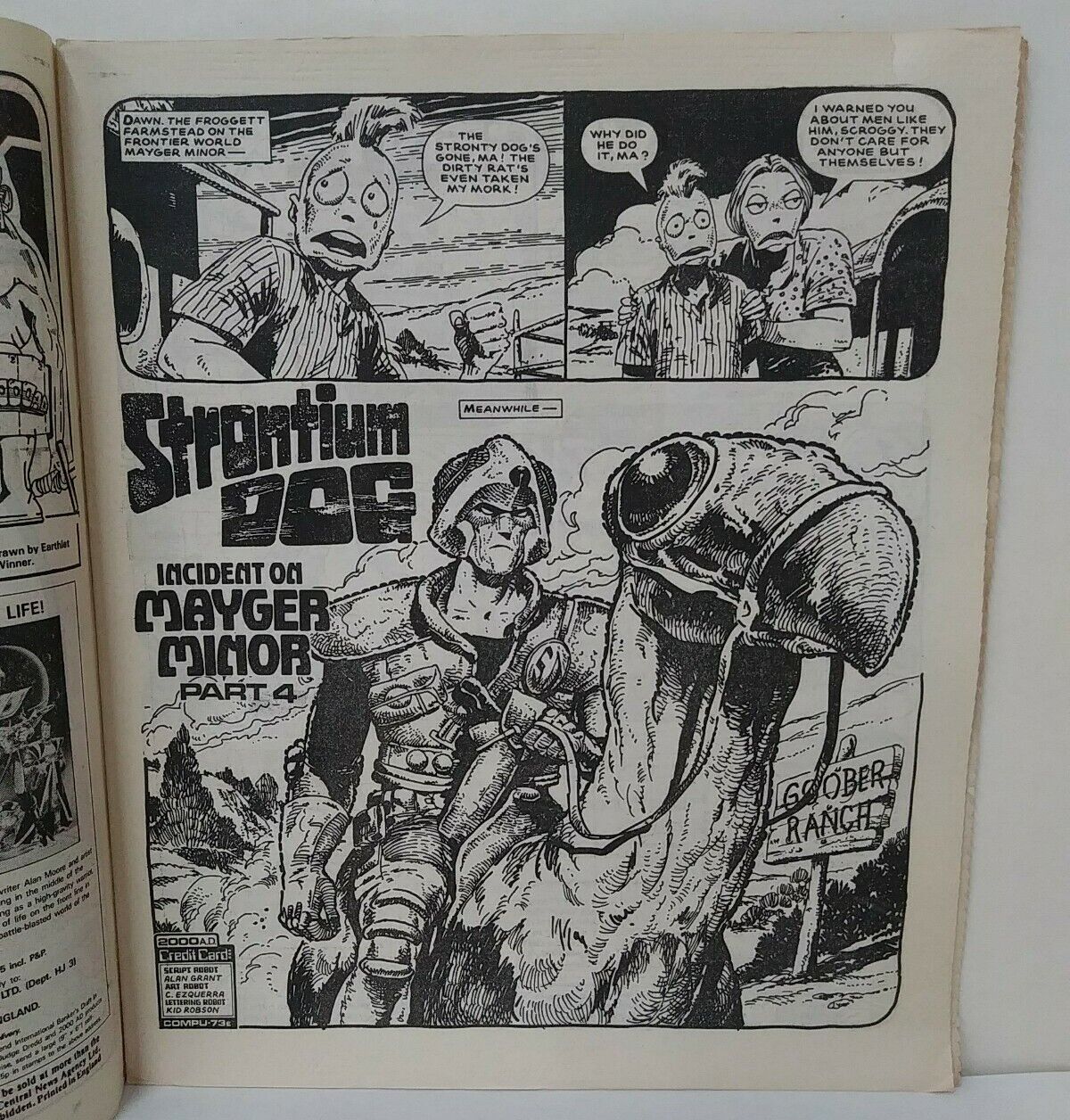 2000ad (1986) Prog 493 Judge Dredd Slaine Strontium Dog Uk Newsprint Comic