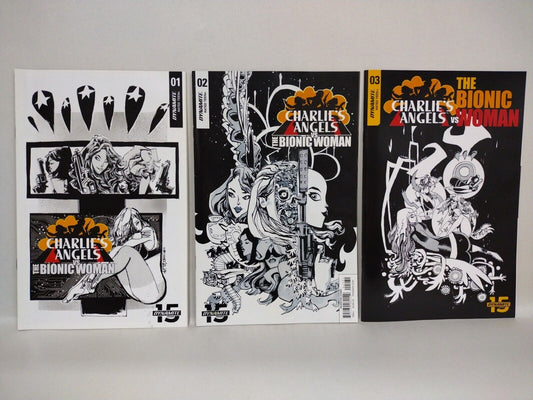 Charlie's Angels Vs Bionic Woman (2019) Dynamite Comic 1:10 Variant Set #1 2 3 