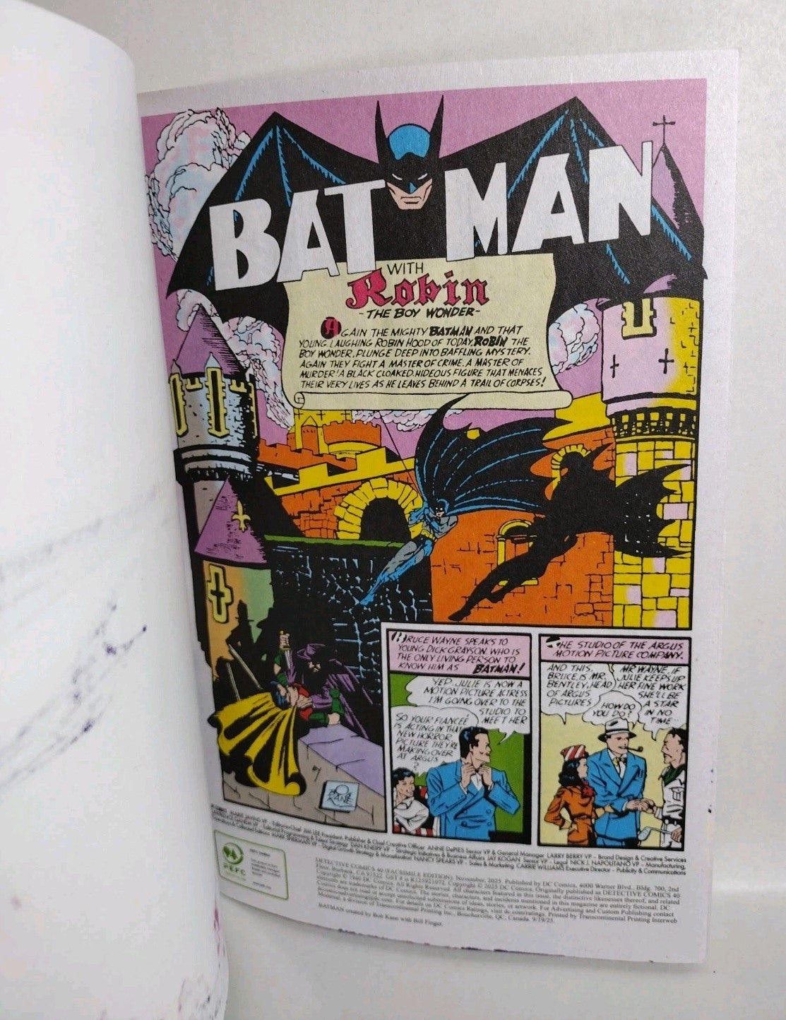 Detective Comics #40 (2025) DC Sketch Cover Variant W Original Dave Castr Art