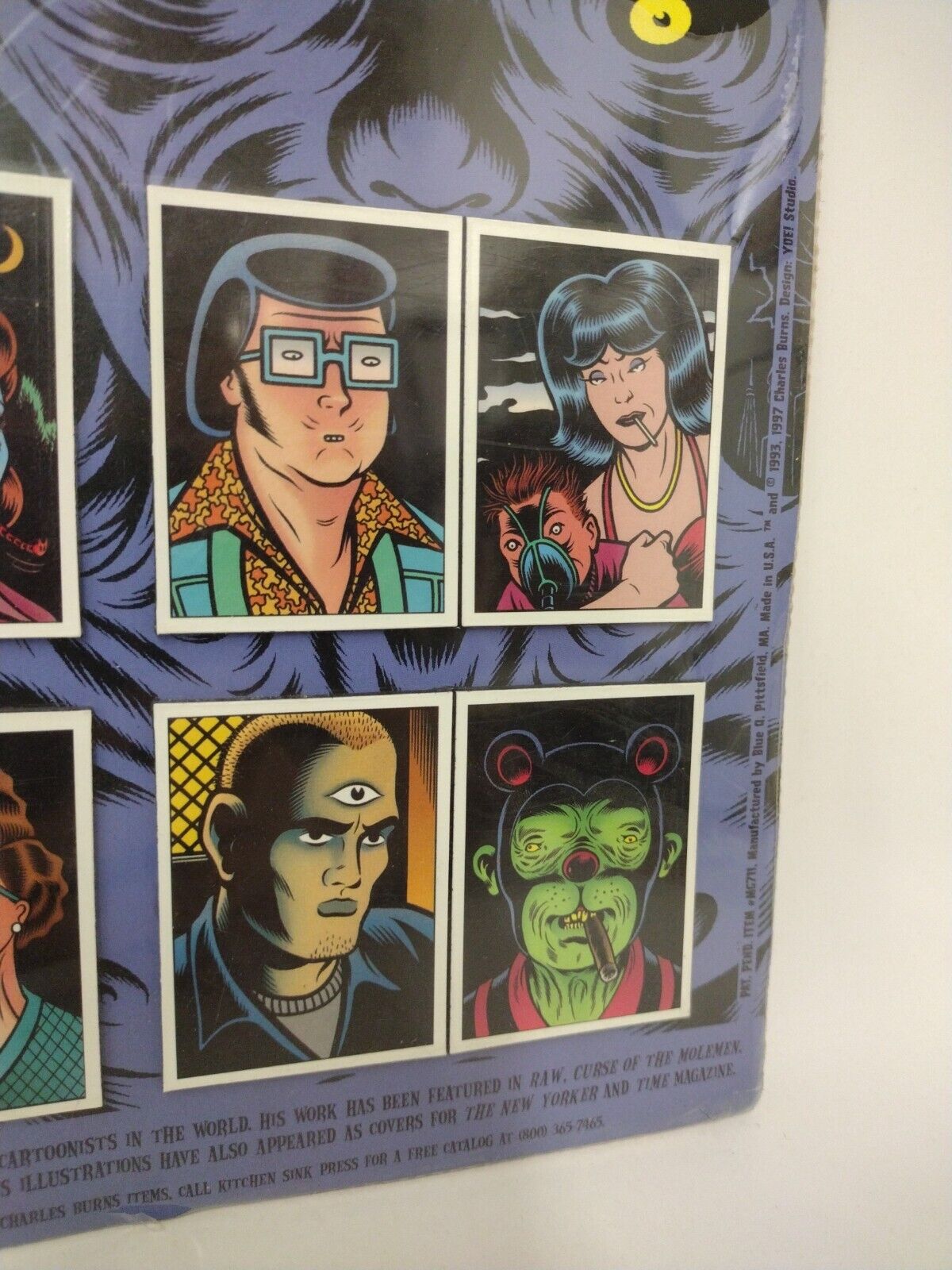 Charles Burns Goon Squad (1997) 8 Piece Fridge Magnet Set Blue Q New Sealed