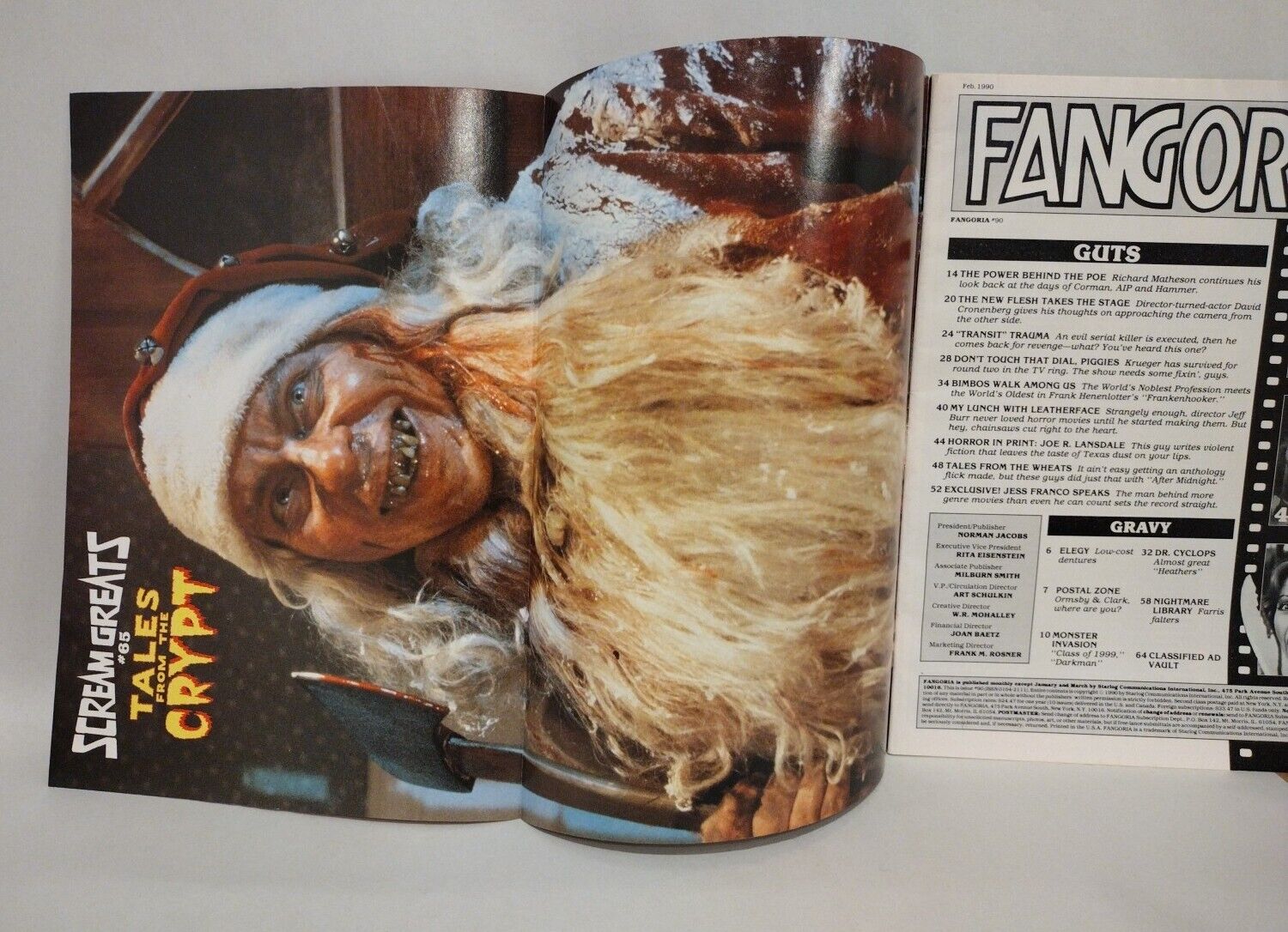 Fangoria Magazine 90 (1990) Freddy's Nightmares Nightbreed TCM 3 Joe R Landsdale