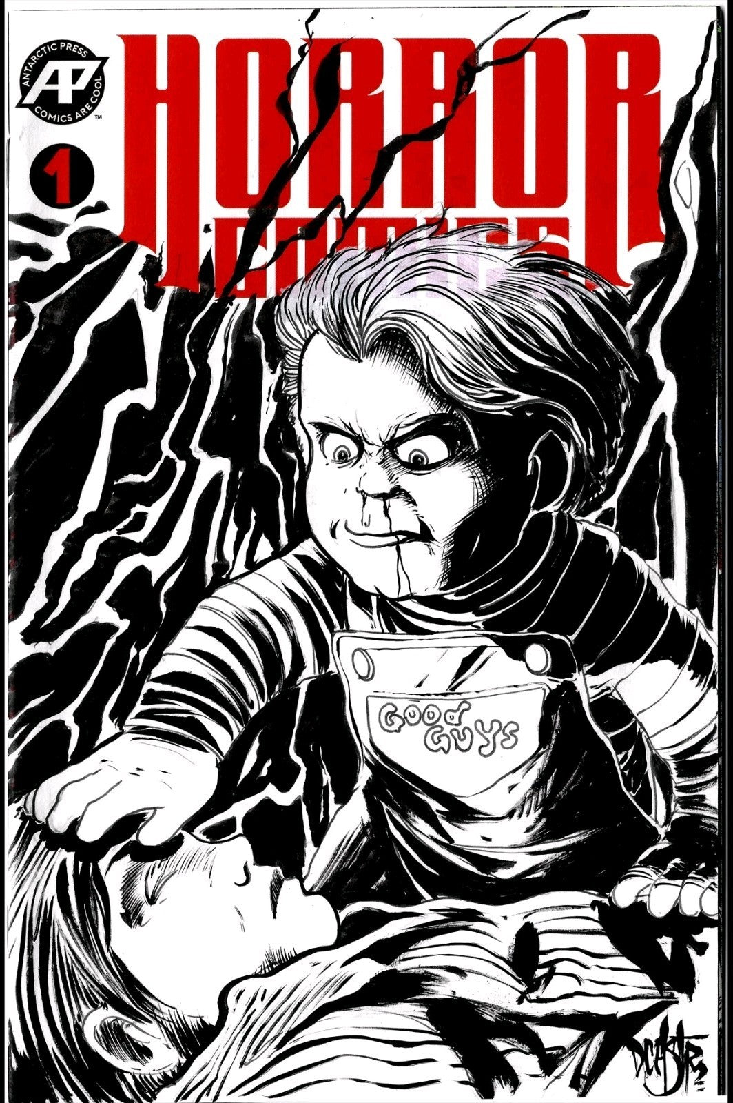 Horror Comics 1 (2019) Antarctic Press Blank Cover W Original DCastr Chucky Art