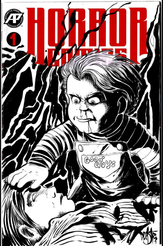 Horror Comics 1 (2019) Antarctic Press Blank Cover W Original DCastr Chucky Art