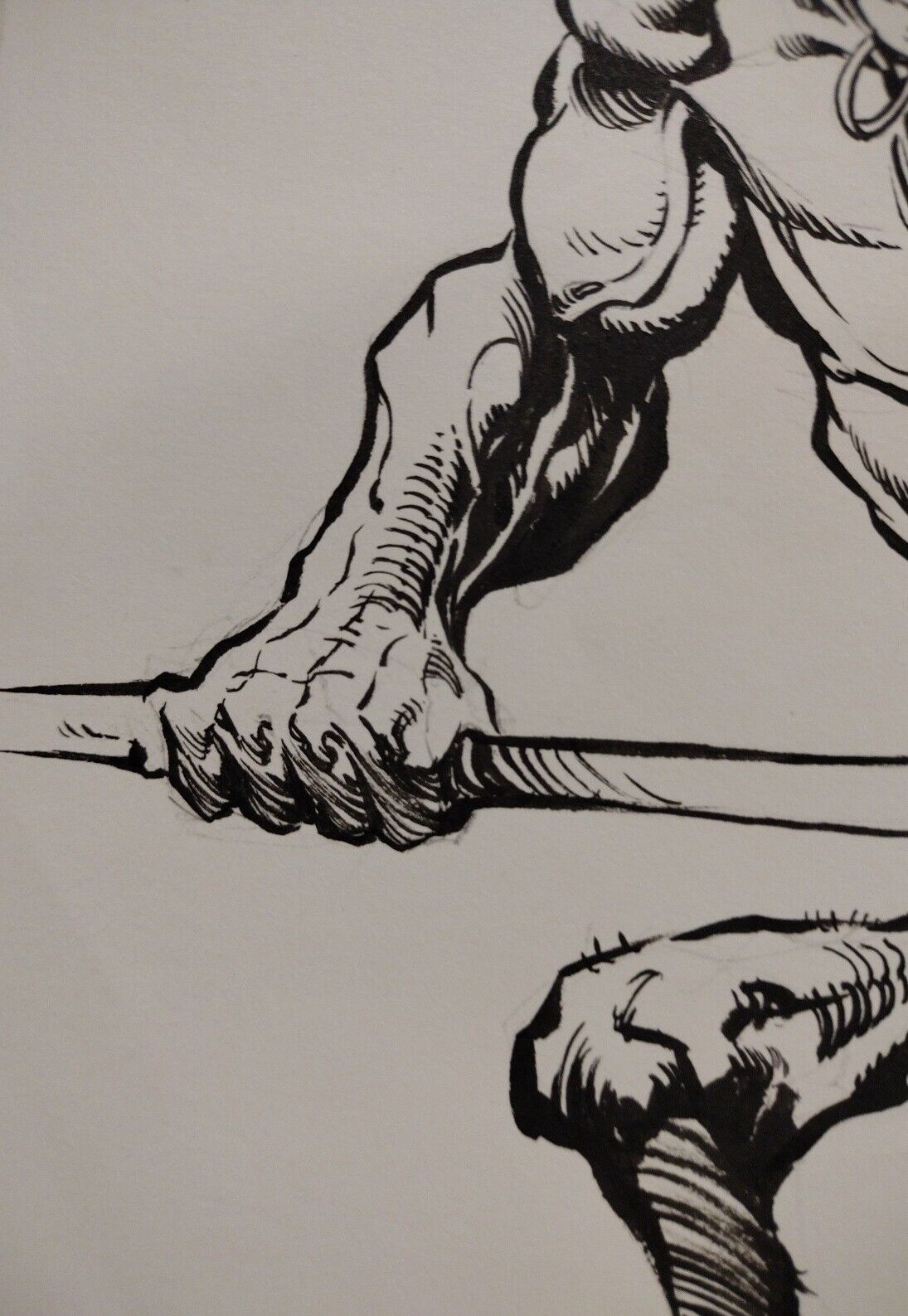 Original Tim Vigil Moon Maid & Centaur Inked Illustration 11 X 14 Signed