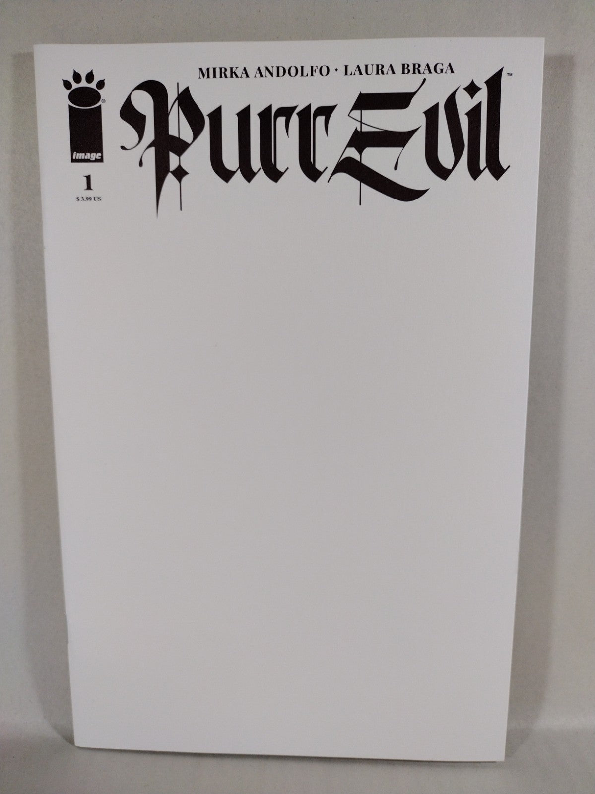 PURR EVIL #1 (2023) Image Comics Blank Sketch Variant Cover Mirka Andolfo NM