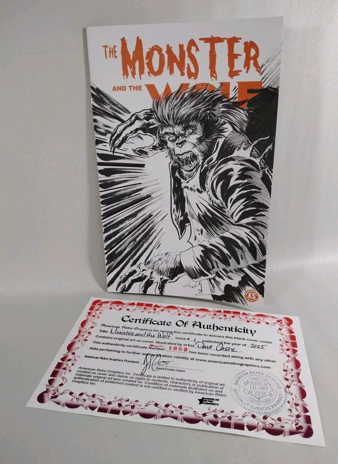 Monster And The Wolf #1 (2025) Keenspot Sketch Cover Comic W Original DCastr Art