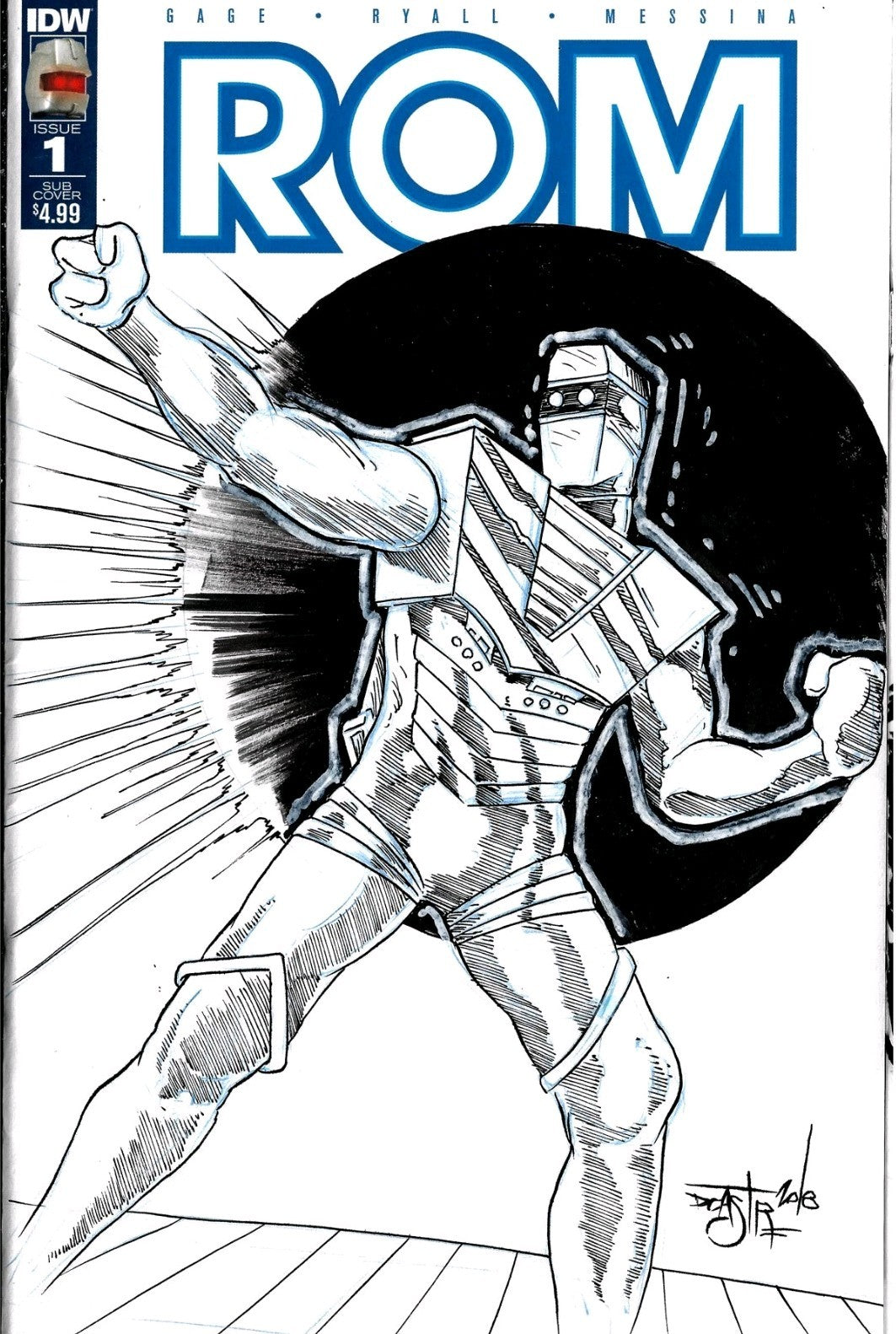 ROM #1 Facsimile Edition (2023) Marvel Sketch Variant W Original Dave Castr Art 