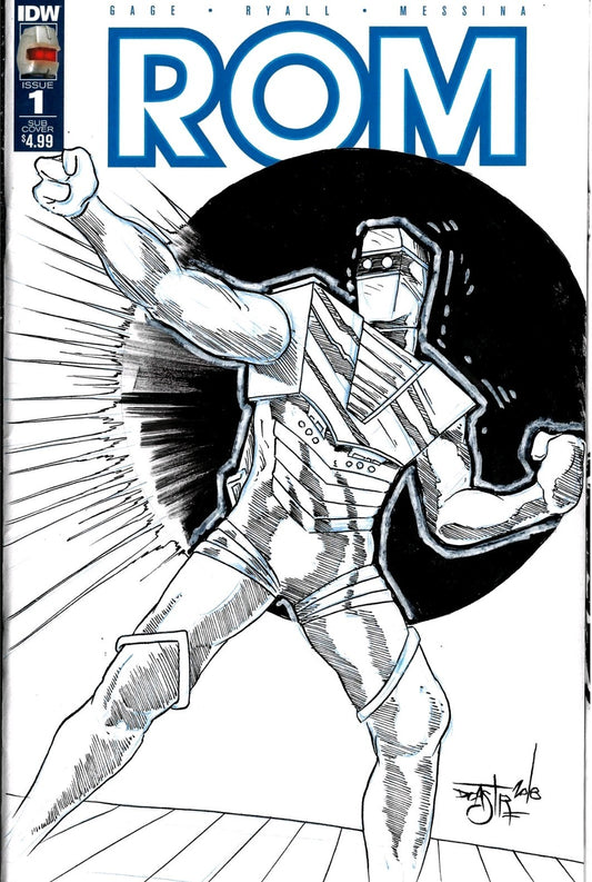 ROM #1 Facsimile Edition (2023) Marvel Sketch Variant W Original Dave Castr Art 