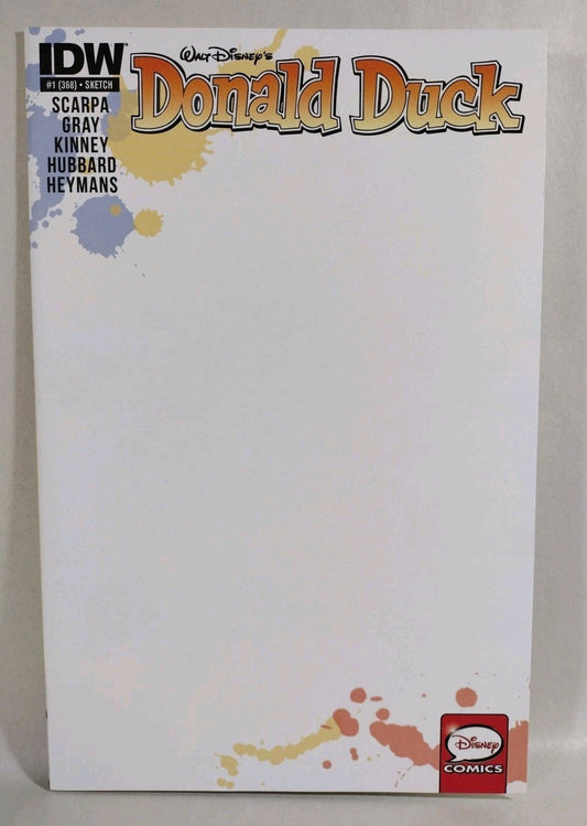 Donald Duck #1 (2015) IDW Disney Comic Blank Sketch Variant Cover VF-NM