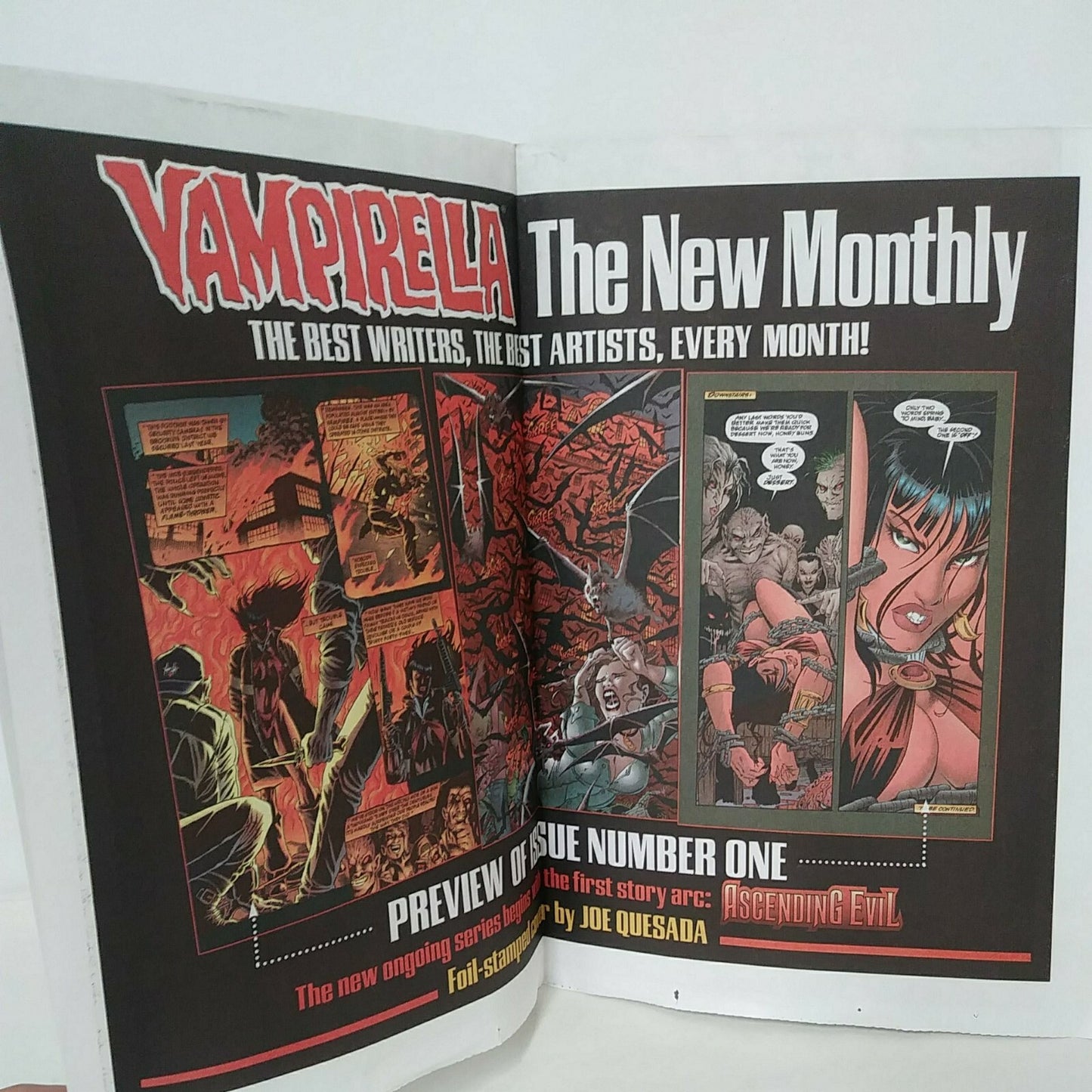 Harris Comics (1997) Newsprint Preview W Jae Lee Vampirella Poster Center HTF