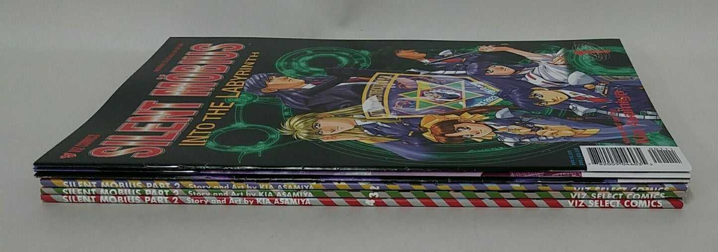 Silent Möbius VIZ Comic Lot Part 2 #2-4 Karma 2 Turnabout 5 Into The Labyrinth 1