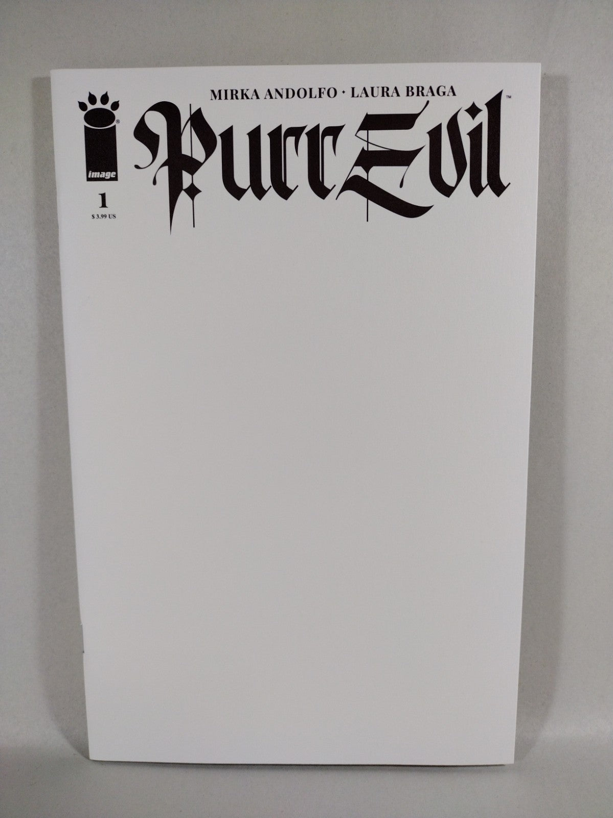 PURR EVIL #1 (2023) Image Comics Blank Sketch Variant Cover Mirka Andolfo NM