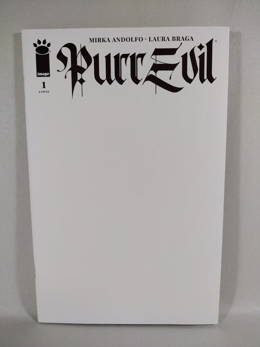 PURR EVIL #1 (2023) Image Comics Blank Sketch Variant Cover Mirka Andolfo NM