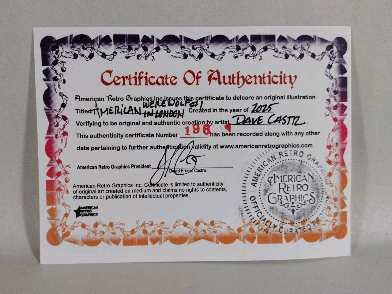 American Werewolf In London #1 (2025) Faux Comic Cover Original + Color DCastr