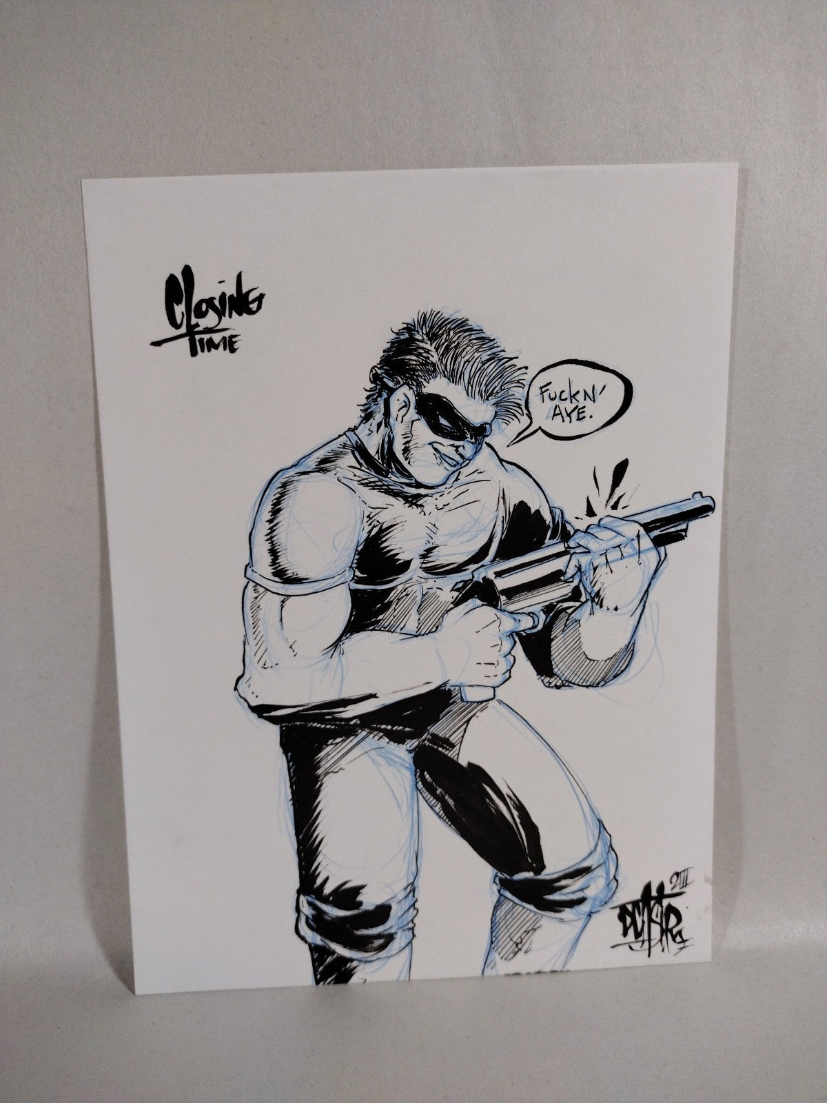 Closing Time Burglar (2023) 8 X 6" Original Dave Castr Illustration Art W COA