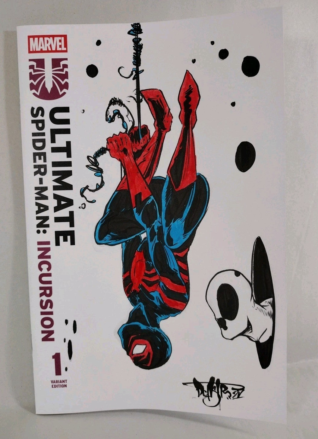 Ultimate Spider-Man: Incursion 1 Marvel Sketch Cover Comic W Original DCastr Art