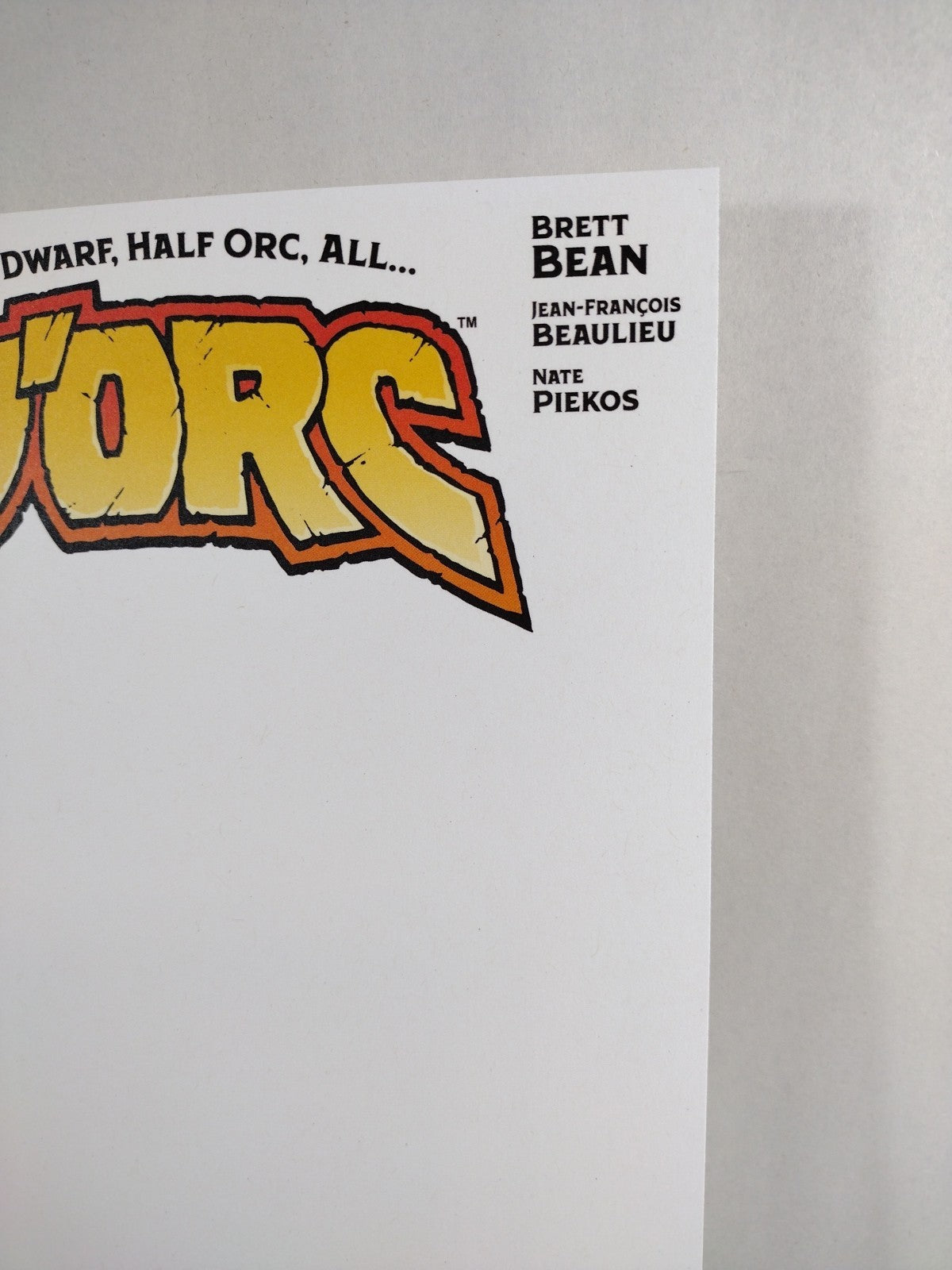 D'ORC #1 (2026) Image Comic Blank Sketch Cover Variant New NM