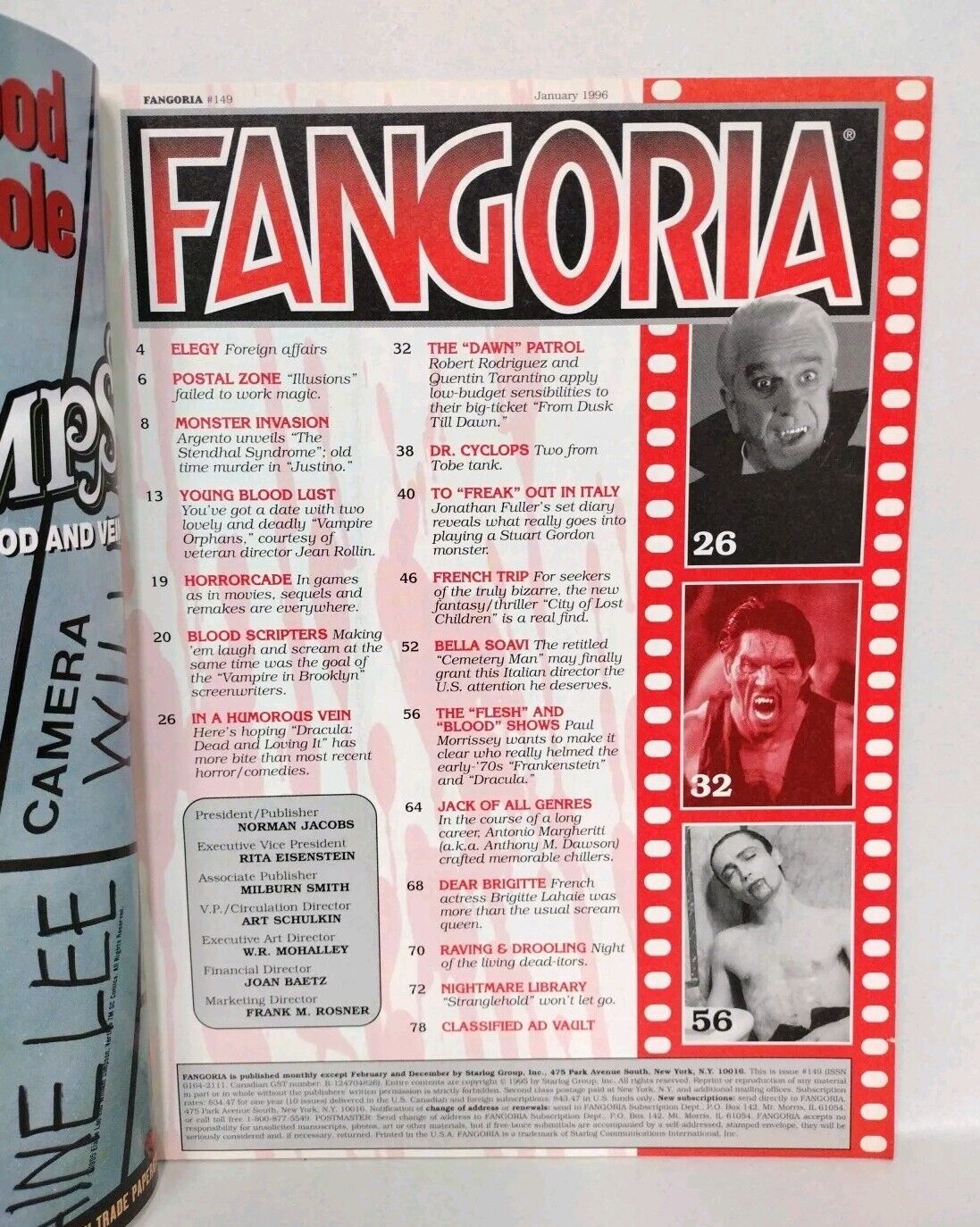 FANGORIA Magazine #149 (1996) Vampire Theme Issue Quentin Tarantino VF