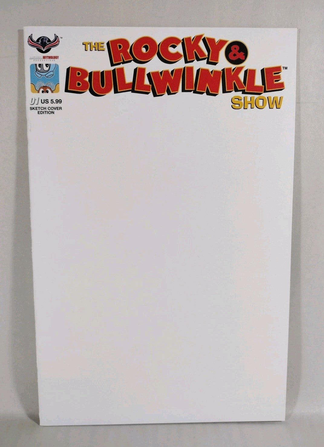 Rocky And Bullwinkle Show #1 (2017) AMP Blank Sketch Variant Cover Comic NM