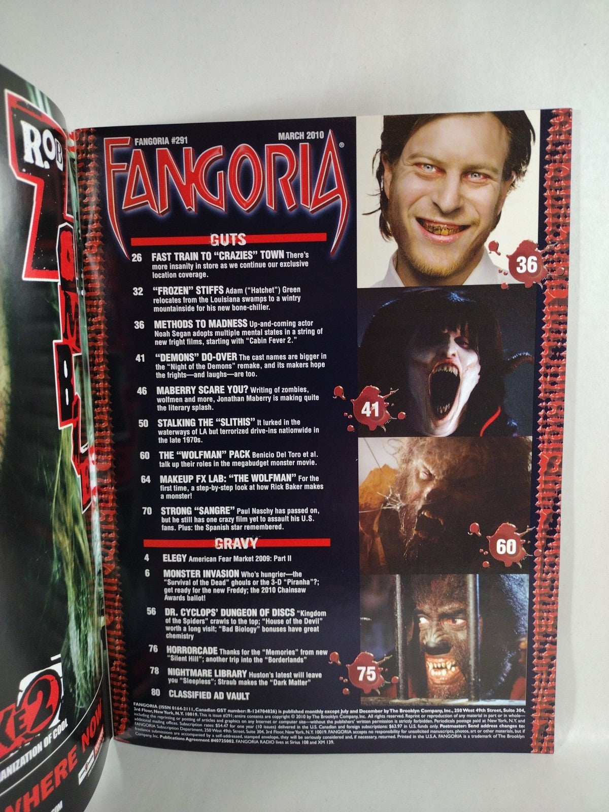 FANGORIA Magazine #291 (2009) The Crazies ANMOES Piranha 3D Night Is The Demons