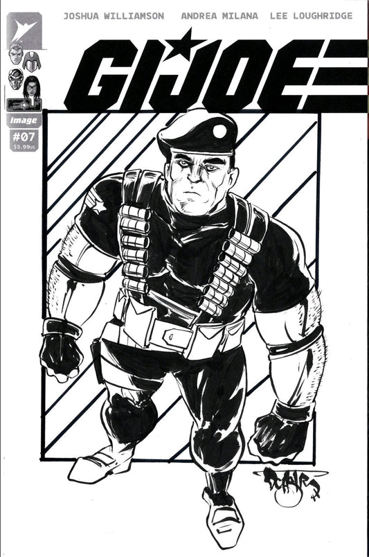 GI Joe #7 (2025) Image Sketch Cover Variant Comic W Original DCastr Flint Art