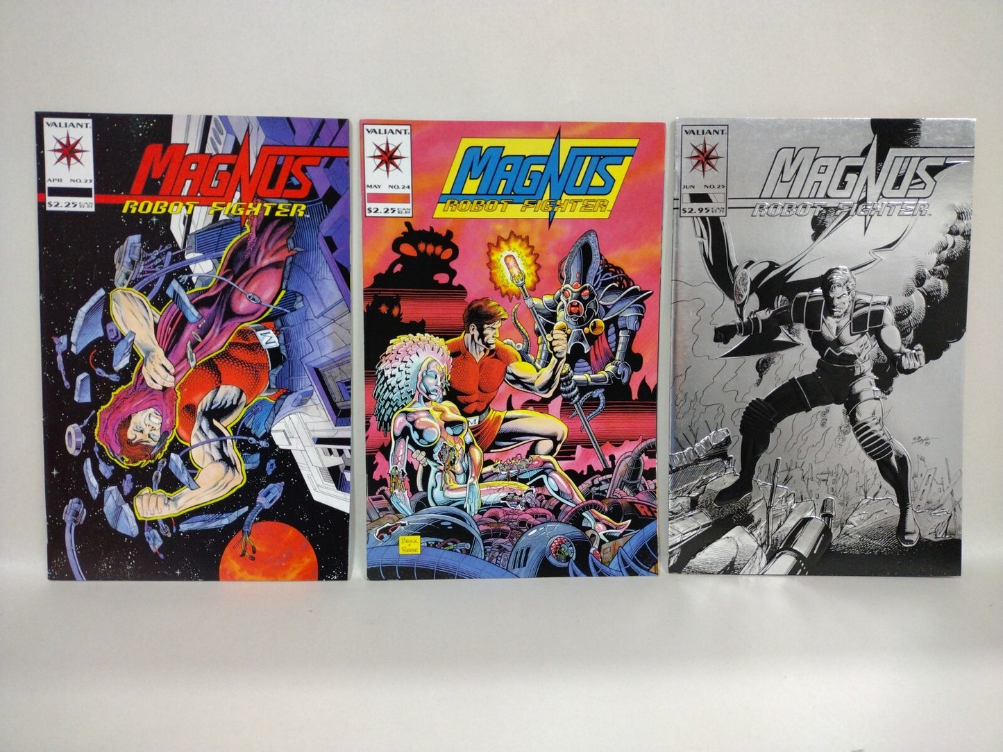 Magnus Robot Fighter (1991) Valiant Comic Lot Set #1-4 W Cards 9-11 14-25 FN-NM