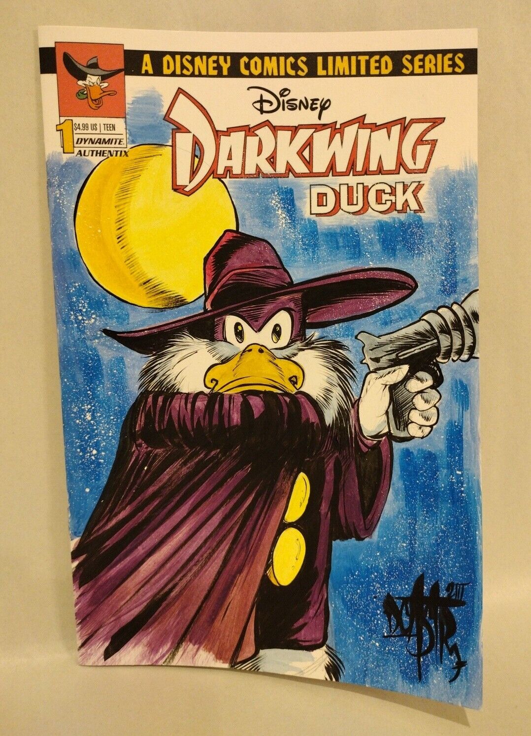 Darkwing Duck Facsimile 1 (2023) Dynamite Comic Sketch Cover W Original Art