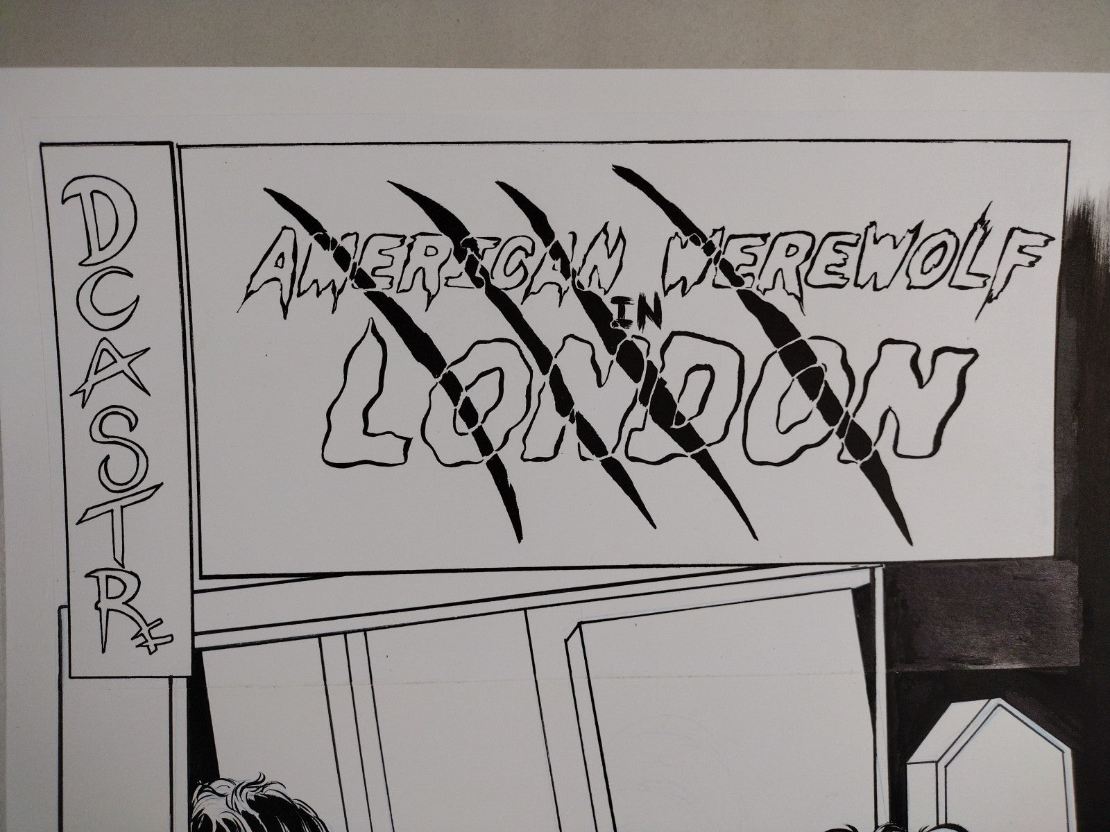 American Werewolf In London #2 (2025) Faux Comic Cover Original + Color DCastr