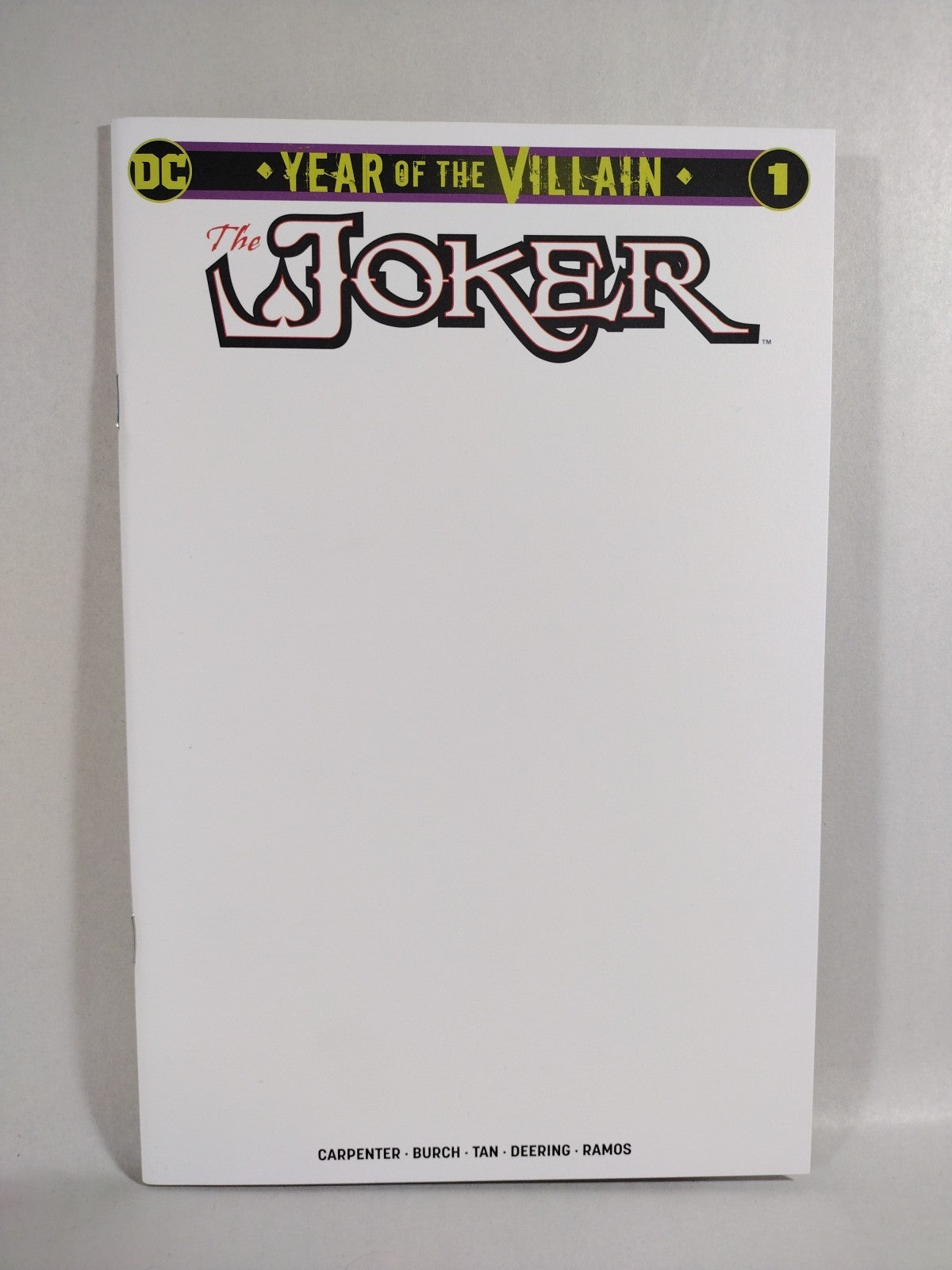 Joker Year Of The Villain #1 (2019) DC Blank Sketch Cover Variant Comic New NM
