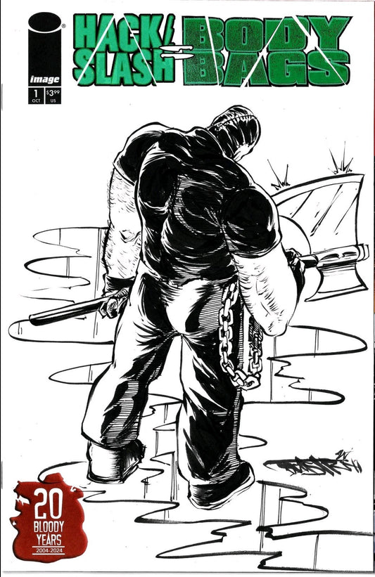 Hack Slash Body Bags #1 (2024) Sketch Cover Comic W Original Dave Castr Mack Art