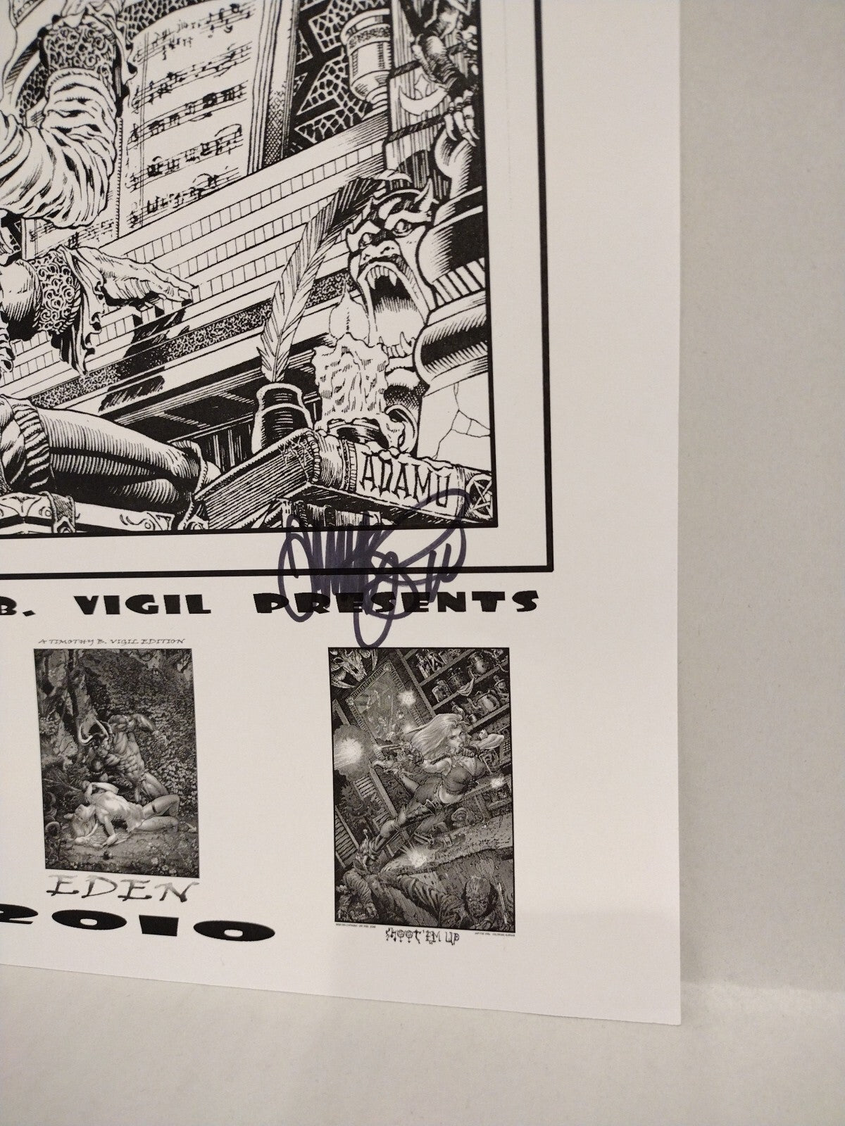 Tim Vigil Triple Threat 2010 Cover Print Only Signed