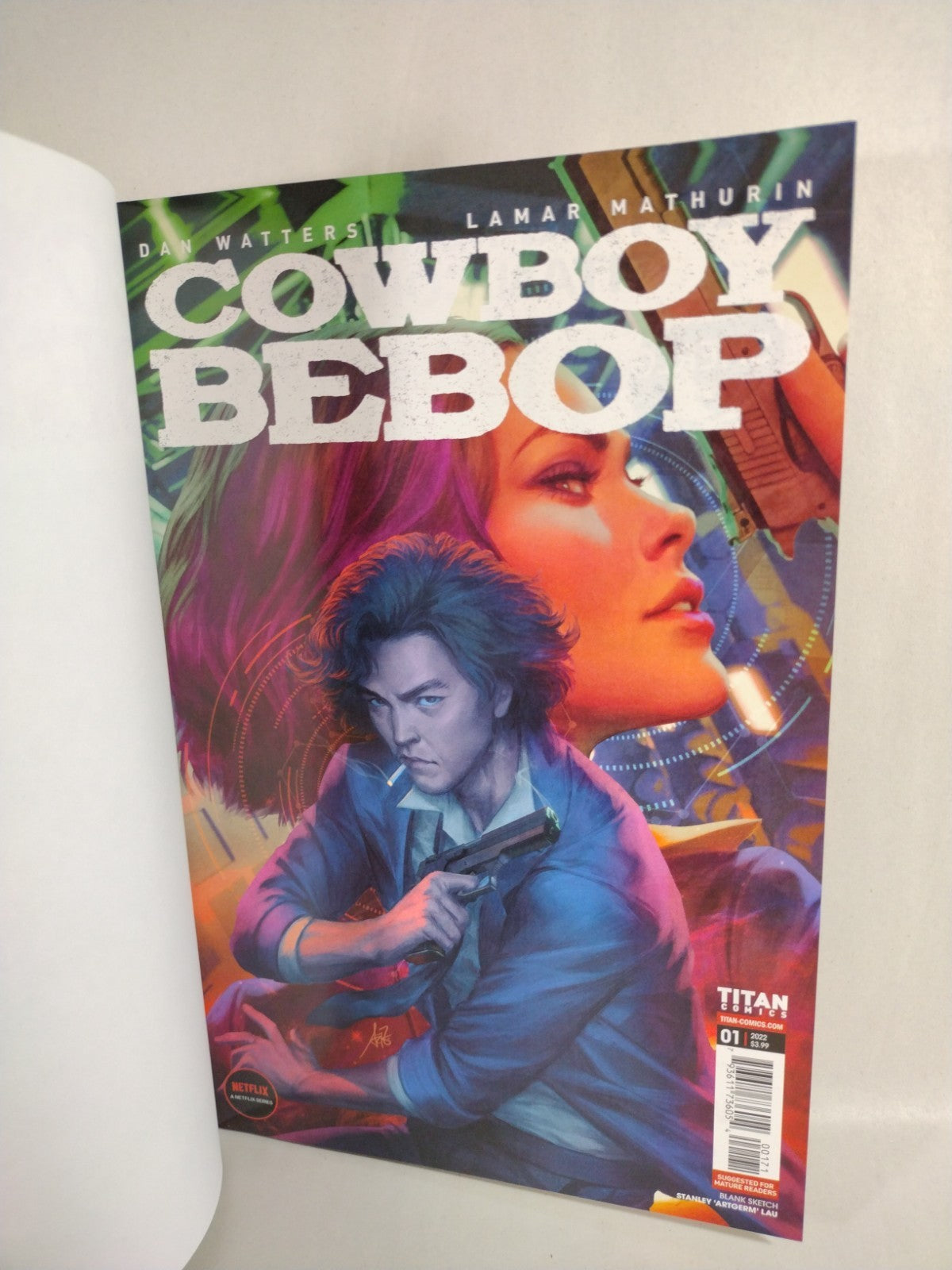 Cowboy Bebop #1 (2022) Titan Comic Green Blank Sketch Cover Variant NM
