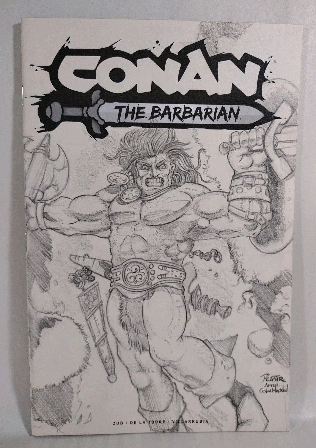 Conan #1 (2023) Titan Comic Sketch Cover Variant W Original Dave Castr Art