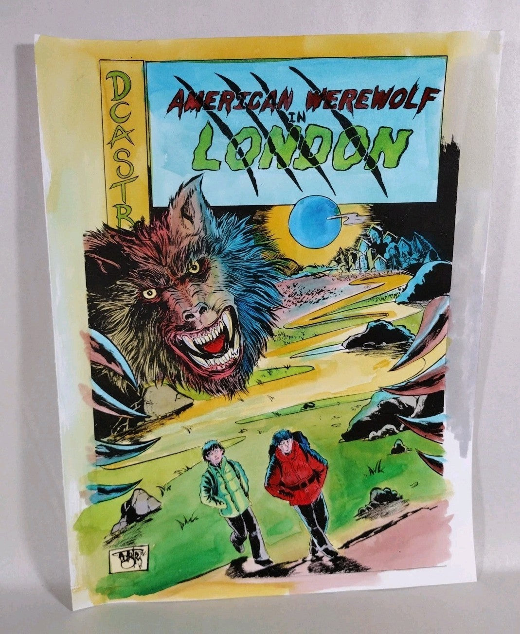American Werewolf In London #1 (2025) Faux Comic Cover Original + Color DCastr