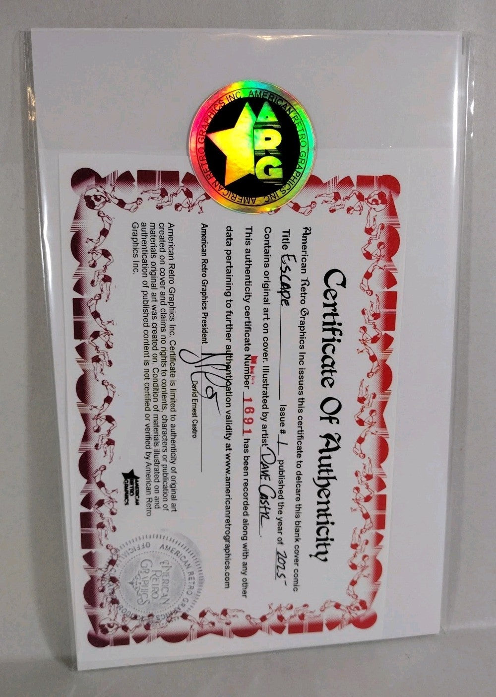 Escape 1 (2025) Image Comic Sketch Cover Variant W Original Dave Castr Billy Art