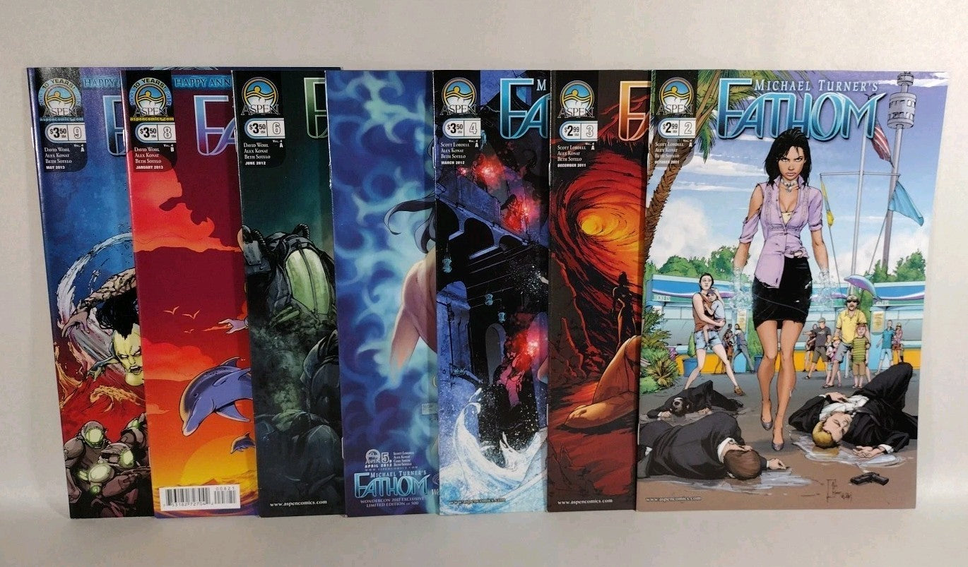Fathom Vol 4 (2011) Aspen Comic Lot #2 3 4 5 6 8 9 VF-NM