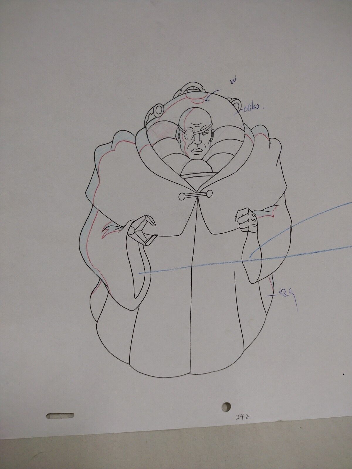 Street Sharks (1996) Original Animation Production Cel EP 38 W Dr Piranoid