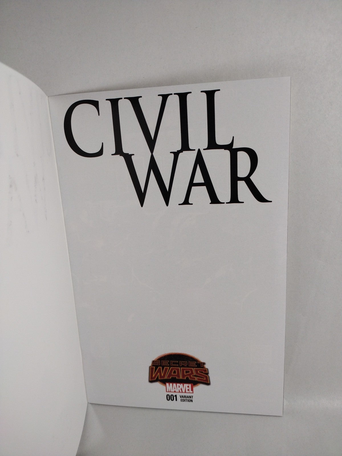 Civil War #1 (2015) Marvel Comic Blank Sketch Variant Cover NM Secret Wars