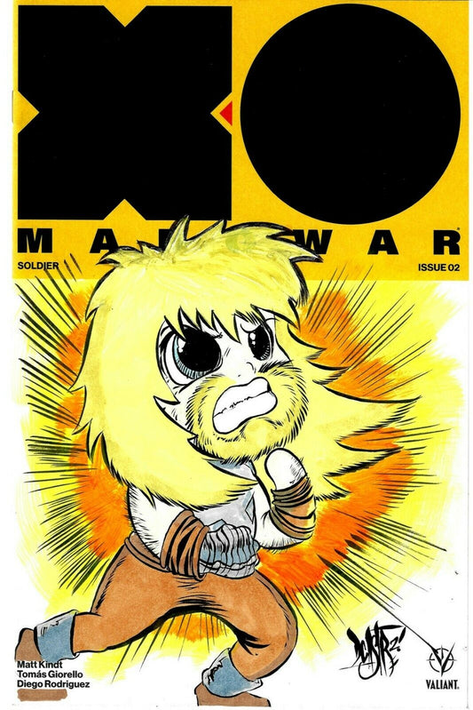X-O Manwar #2 (2017)Blank Cover Variant Comic W Original DCastr Art COA 161