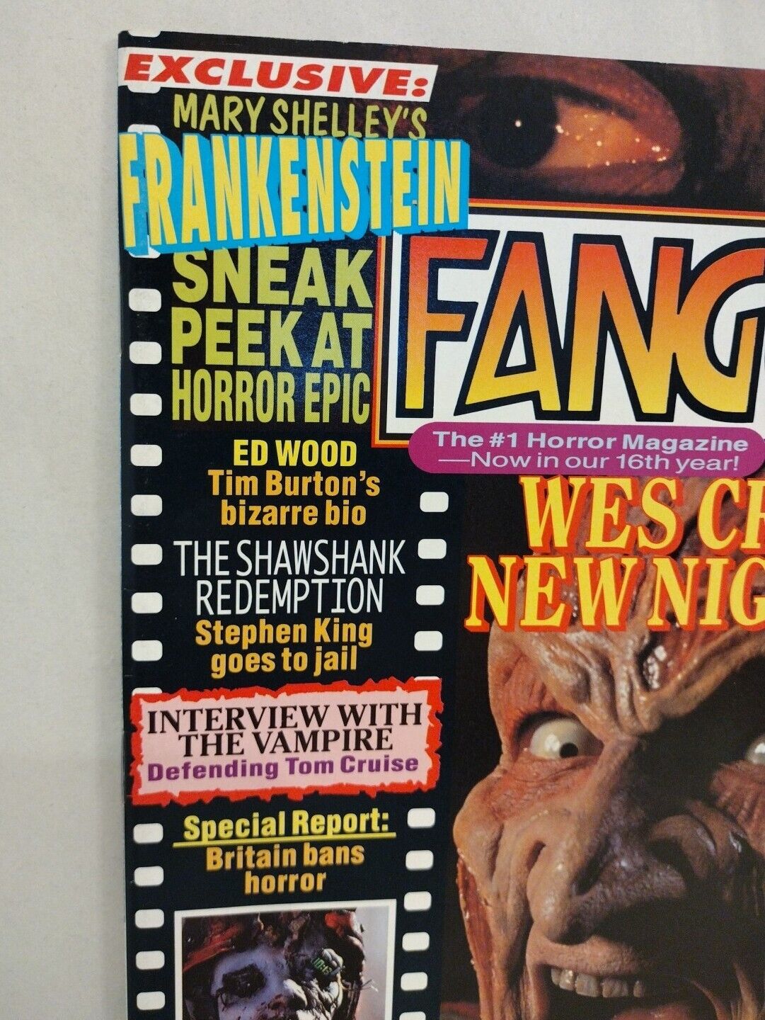 FANGORIA Magazine #137 (1994) New Nightmare Frankenstein Ed Wood Dellamorte 